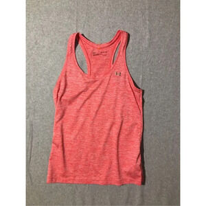 Womens Under Armour Tank Top Size XS Pink Heatgear Loose Fit Athletic Casual